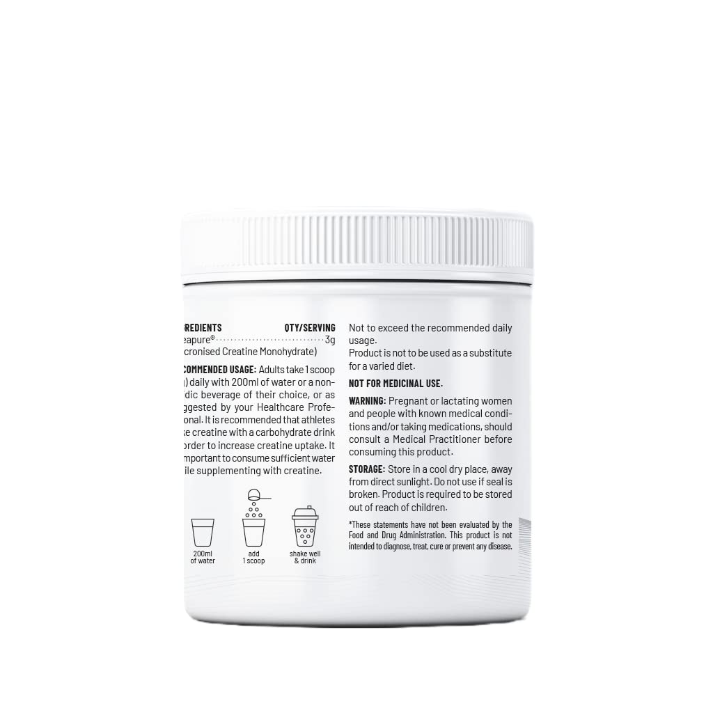 Unived Certified German Creapure | Micronised Creatine Monohydrate | Single Ingredient, Flavorless & Caffeine Free | 3g Per Serving. 83 servings, 250g Jar