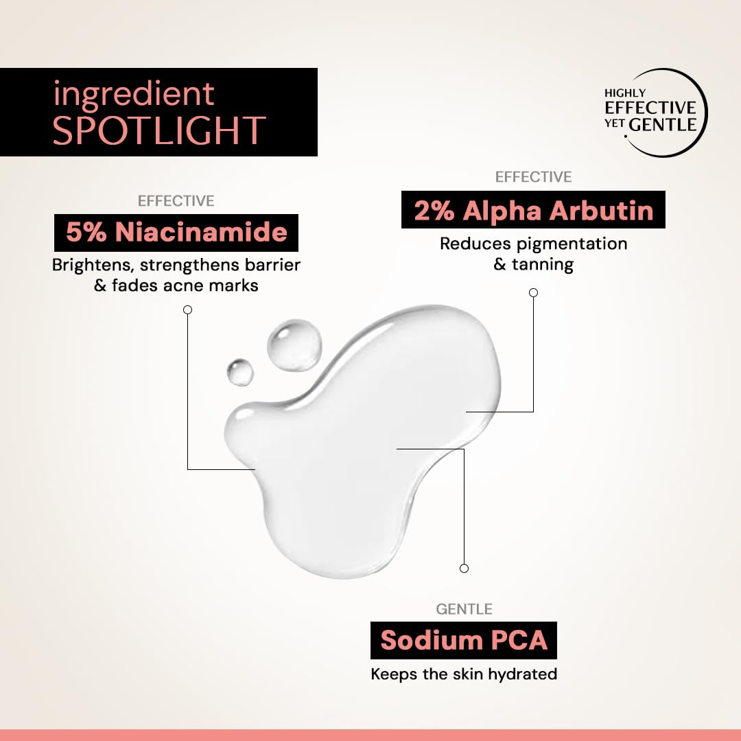 Deconstruct 5% Niacinamide Face Serum | + 2% Alpha Arbutin Face Serum | Clearing Serum for Pigmentation, Acne Marks, Dark Spots, Tanning | For Oily & Sensitive Skin | 30ml