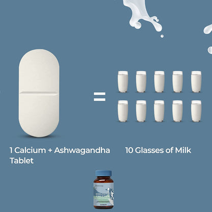 ZEROHARM Holistic Calcium Tablets â€“ High Absorbption Milk-Based Calcium Supplement with Vitamin D3, K2-7, Magnesium, Phosphorous â€“ Supports Bone Strength & Joint Health For Men & Women â€“ 120 Tablets