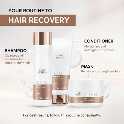 Wella Professionals Fusion Intense Repair Hair Mask for Damaged Hair | 150 ml | Dry Damaged Hair Treatment | With Silk Amino Acids | To Strengthen Hair against Breakage