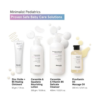 Minimalist Baby Massage Oil with Provitamin D3 | Fragance Free, Mineral Oil Free & Pediatrician Approved Baby Oil For Sensitive Skin | A Blend Of Coconut, Sunflower, Almond & Safflower Oil | 200ml