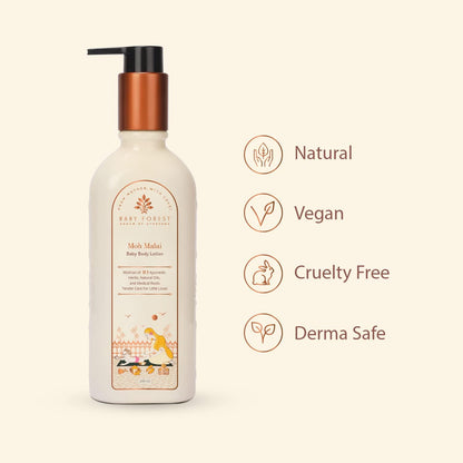 Baby Forest Rich Moisture Nourishing Baby Lotion | With Moisturizing Cream for Baby's Soft Skin | Gentle Daily Care for Newborns & Infants | 200ml | Paraben-Free, Derma Safe