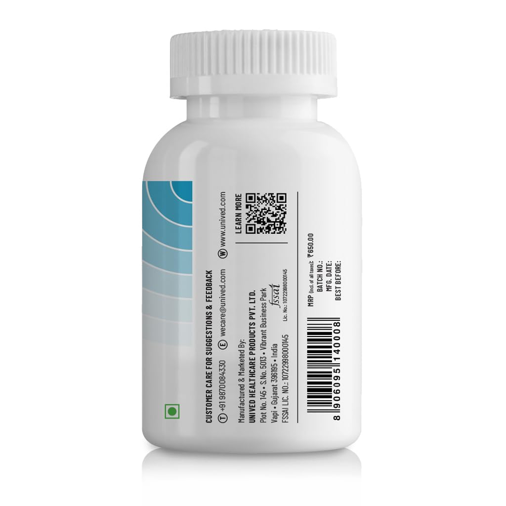 Unived Vitamin B12 Veg, Methylcobalamin (98%), with Methyltetrahydrofolate (5-MTHF), Brain Cells & Nerve Tissue Support, 180 Vegan Capsules