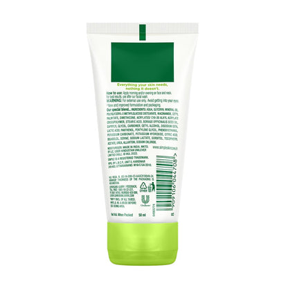 Simple Hydrating Light Moisturiser, 50ml | 12hr Hydration | With Niacinamide, Pro-Vitamin B5, Glycerin & Borage Seed Oil | Lightweight, Non-Greasy Formula | For Soft, Smooth Skin