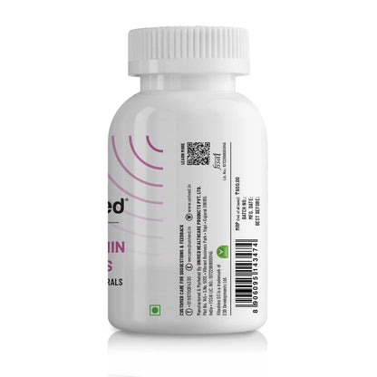 Unived Basics Multivitamin & Minerals For Women, 100% Rda Of All Vitamins With Algae Calcium & Plant-Based Vitamin D3 Plus Important Minerals, Complete Formulation For Health & Wellbeing - Capsule