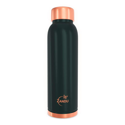 Zandu Copper Bottle : Prepared with 100% Pure Copper |Supports Digestive & Liver Health | Helps Enhance Immunity| Useful in Promoting Overall Health (Pack of 950 ml)