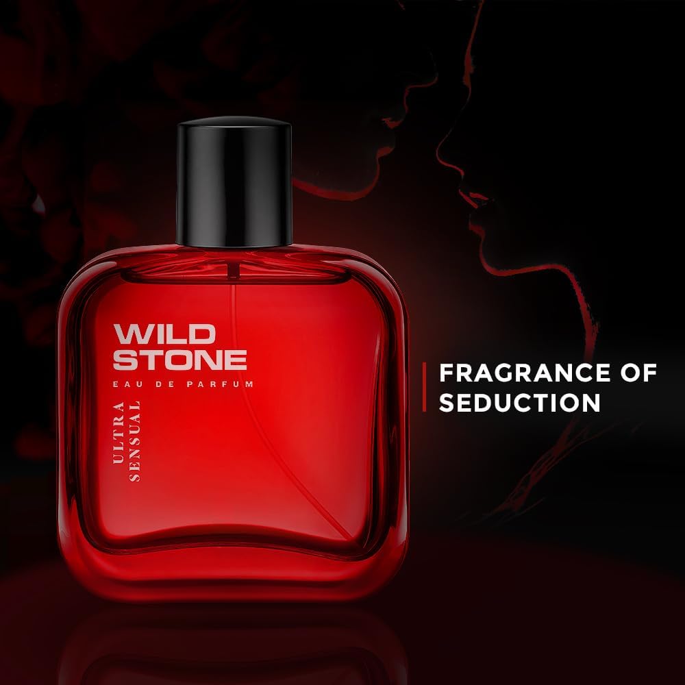 Wild Stone Ultra Sensual Perfume Spray for Men, 100ml, A Sensory Treat for Casual Encounters, Aromatic Blend of Masculine Fragrances