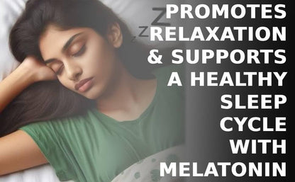 Vruksha Vitals Melatonin 10 mg Tablets for Sleeping Support with Tagar Root Extract, Chamomile Extract and Vitamin B6-150 tablets/capsules pills
