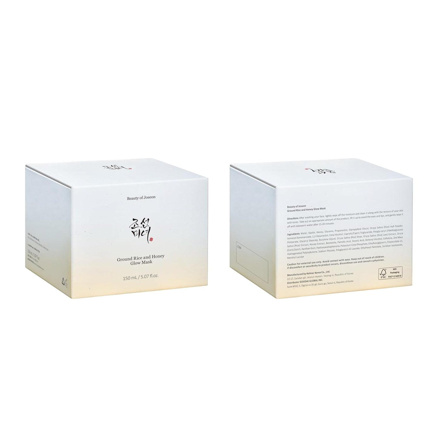 Beauty of Joseon Ground Rice and Honey Glow Mask for Pore and Sebum Care for Dry Sensitive Skin Korean Skin Care 150ml