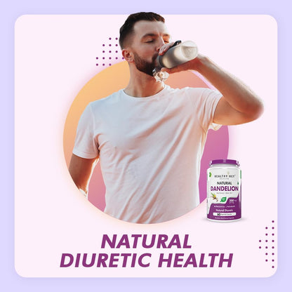 HealthyHey Nutrition Dandelion Root Extract - Natural - 10:1 Ratio - Natural Diuretic & Support Digestion, 60 Vegetable Capsules