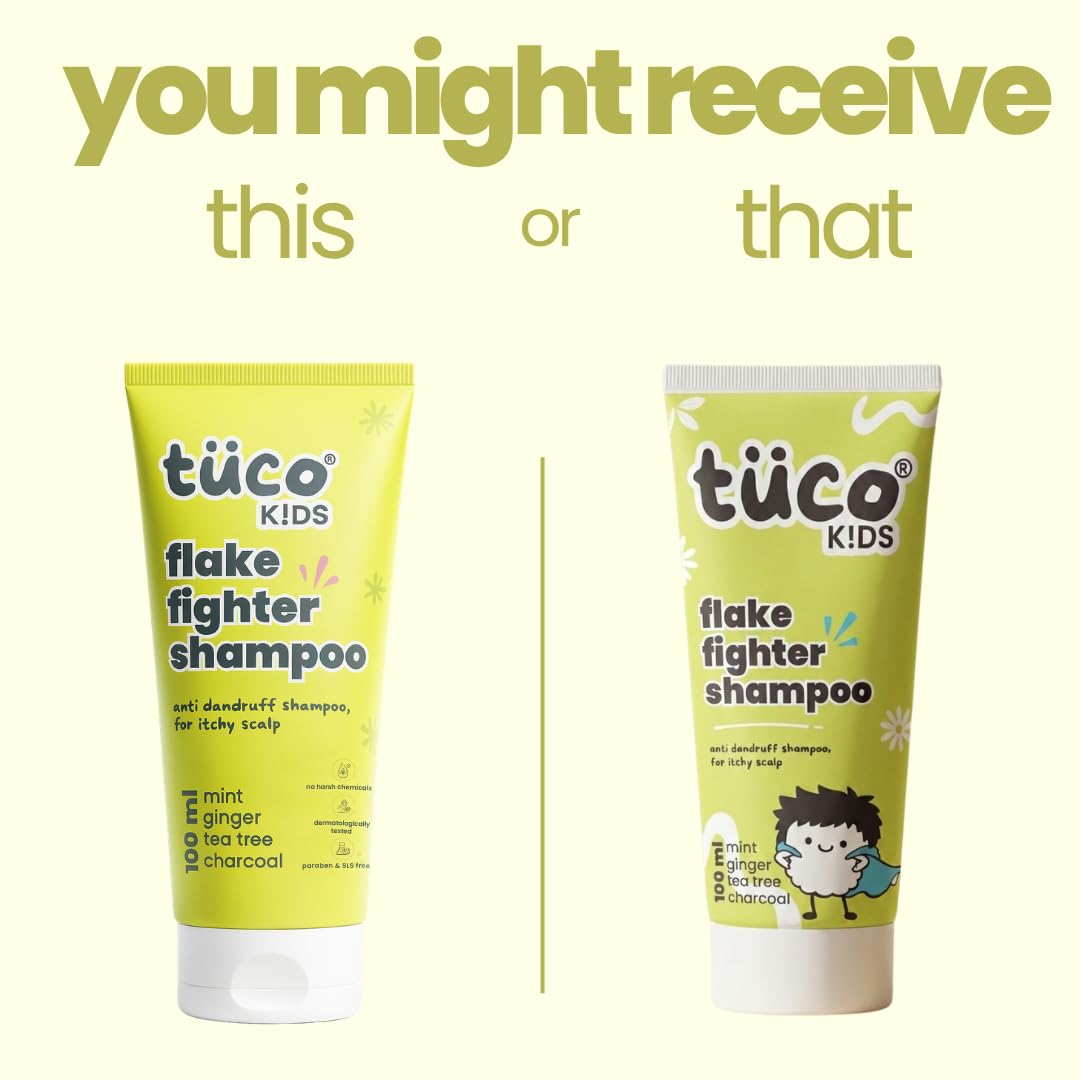 TuCo® Kids Flake Fighter Anti Dandruff Shampoo | Dry & Itchy Scalp | Paraben & SLS Free |100ml (pack of 1)