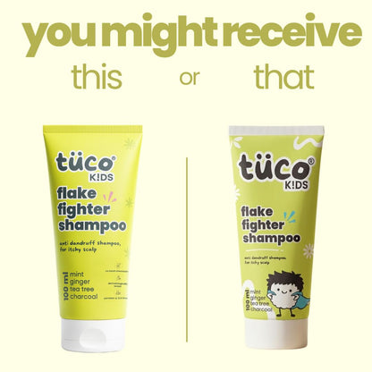 TuCo® Kids Flake Fighter Anti Dandruff Shampoo | Dry & Itchy Scalp | Paraben & SLS Free |100ml (pack of 1)