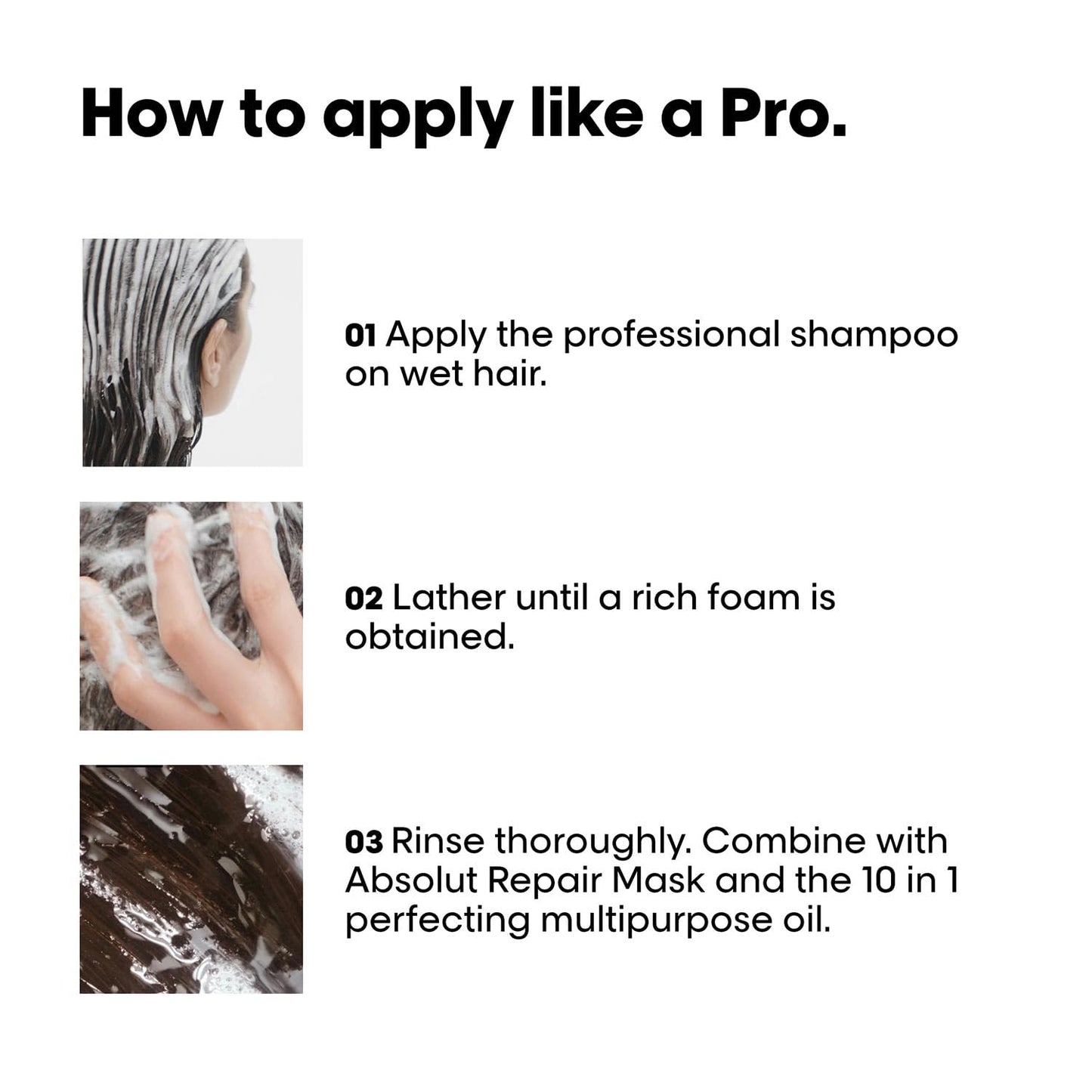 L'OrÃ©al Professionnel Absolut Repair Shampoo for Dry & Damaged Hair - 300ml | Professional shampoo for Strengthening and Repairing Hair, With Protein & Omega-9, For Men & Women