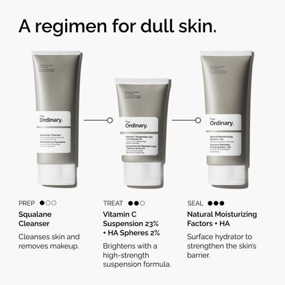The Ordinary Vitamin C Suspension 23% + HA Spheres 2%, Brightening Serum with Pure L-Ascorbic Acid, 30ml