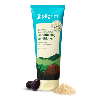 Pilgrim Amazonian PatuÃ¡ & Keratin Hair Smoothing Conditioner-Unscented- For Dry & Frizzy Hair With Sacha Inchi|Hair Conditioner For Smooth & Silky Hair|Silicone Free|Women & Men|200 Millilitre