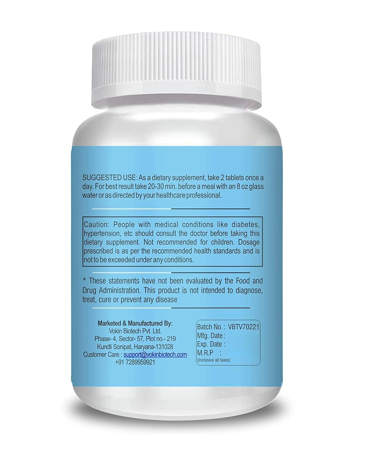 Vokin Biotech TopViz Eye Care Supplement to Improve Vision, Blue Light & Digital Guard (Lutein, Zeaxanthin) - 60 Vegetarian Tablets (Pack of 1)