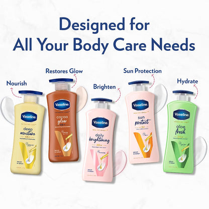 Vaseline Cocoa Glow Serum In Lotion, 600 ml | 100% Pure Cocoa & Shea Butter for Glowing & Soft Skin