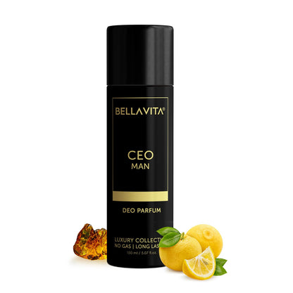 Bella Vita CEO Man Body Perfume 150ml | Premium No Gas Deo for Men | Deodorants Man | Long Lasting Office Fragrance with Tonka, Agarwood & Sophisticated Masculine Notes