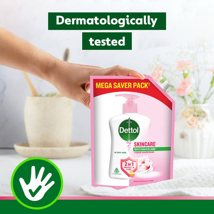 Dettol Liquid Handwash Refill â€“ Skincare Hand Wash- 1350ml | pH Balanced | 10x Better Germ Protection