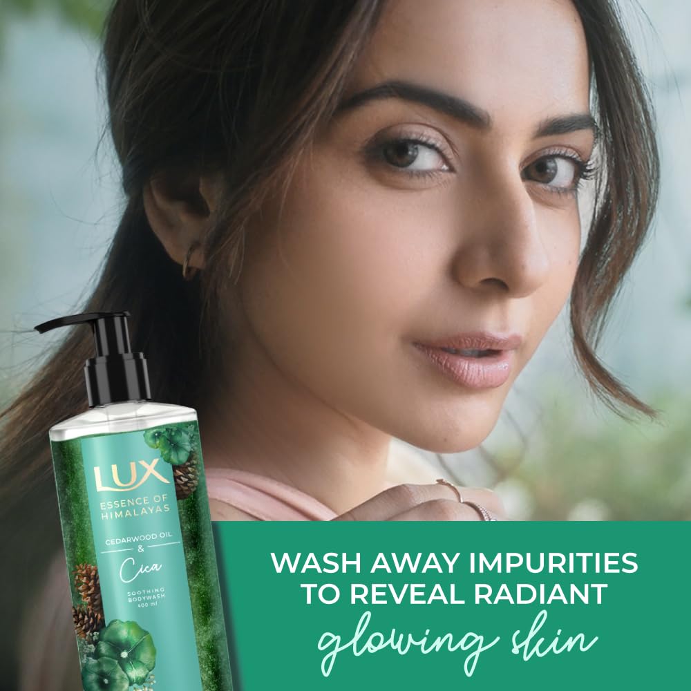 Lux Essence of Himalayas | Cedarwood Oil & Cica|100% Natural himalayan oil | Soothing Body Wash 400 ml