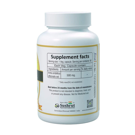 Amla Extracts - Herbal Diabetes Supplement - Helps to Regulate Blood Glucose,  60 Capsule