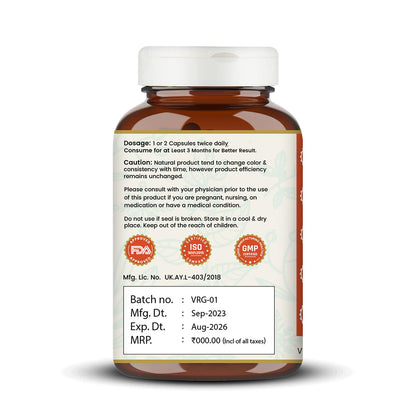 Salacia Oblonga Capsules â€“ 60 Capsules | Supports Healthy Blood Pressure & Cholesterol Levels | 100% Natural Salacia Extracts | Plant-Based Ingredients