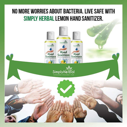 Simply Herbal Hand Sanitizer Neem, Lemon & Alcohol Based 100 ML