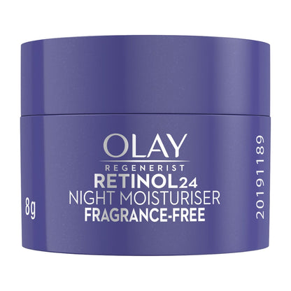 Olay Retinol Night Cream- Mini |with Retinol & Niacinamide |Wake up to plump and bouncy skin from Day 1 |Suitable for Normal, Dry, Oily & Combination skin |8 gm