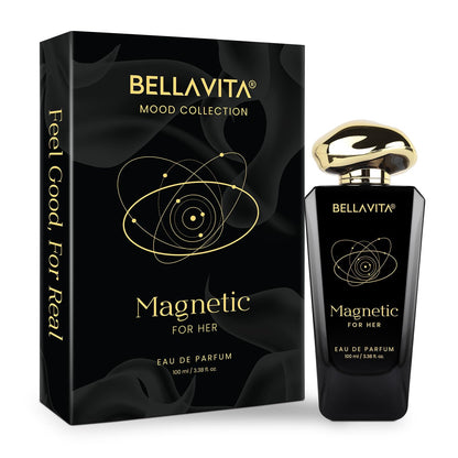 BELLAVITA Mood Collection Magnetic 100ml EDP Perfume for Women | Cherry, Jasmine and Rose | Fruity and Floral Long Lasting Fragrance Perfume for Woman