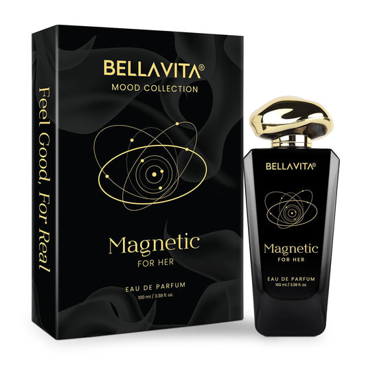 BELLAVITA Mood Collection Magnetic 100ml EDP Perfume for Women | Cherry, Jasmine and Rose | Fruity and Floral Long Lasting Fragrance Perfume for Woman