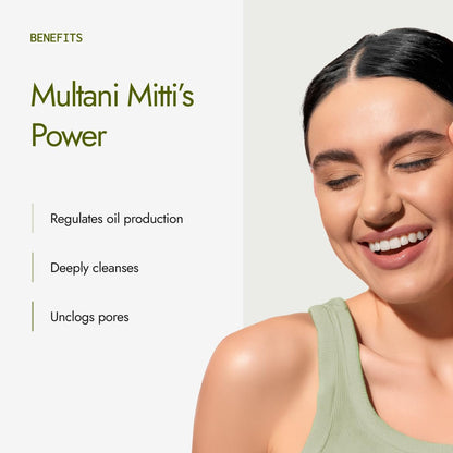 Kapiva Multani Mitti with Kesar for Face | Natural Fullerâ€™s Earth | Face Pack for Glowing Skin| Enhanced with Saffron