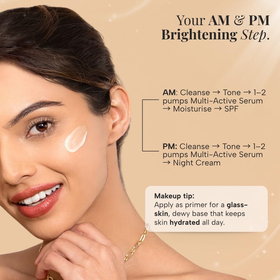 RAS Luxury Oils Radiance 24K Gold Brightening 8 in 1 Face Gel Serum Hydrates Skin, Reduce Pigmentation, With 148 Hours of Hydration Infused with Hyaluronic Acid, Saffron, Manjistha & Rosehip