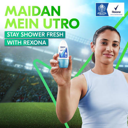 Rexona Fresh Rose Underarm Roll On Deodorant For Women, Antiperspirant With Glycerine, Removes Odour, Keeps Skin Fresh & Clean, Alcohol Free, 50 ml