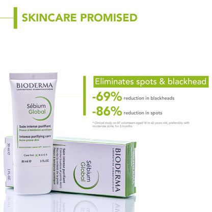 Bioderma Sebium Global Intense Purifying Cream Combination Acne-Prone Skin, 30ml