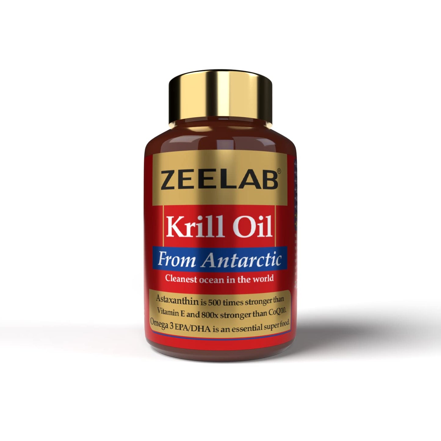 Zeelab Krill Oil Capsules | Best Supplement for Muscle Recovery, Bone & Joint Health (60 Softgel Capsules)