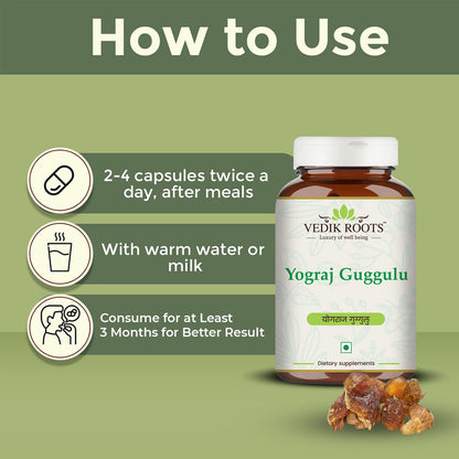 Yograj Guggulu - Ayurvedic Supplement For Joint Pain | Relief From Joint Discomfort | For Swelling & Stiffness | 60 Tablets (Pack of 1)