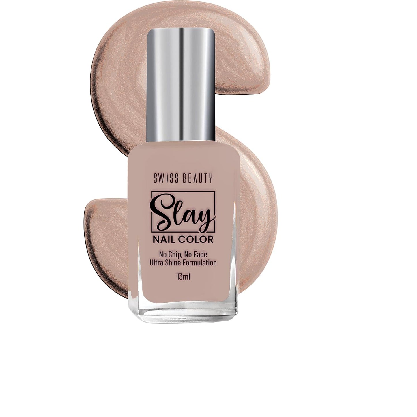 Swiss Beauty Slay Nail Colour â€“ Vibrant, Glossy & Long-Lasting - 13 ML, Classic Cream