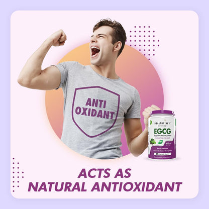 HealthyHey Nutrition EGCG from Green Tea Extract -EGCG - Antioxidant Support - 90 Veg. Capsules