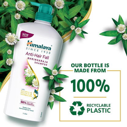 Himalaya Anti-Hair Fall Bhringaraja Shampoo, Reduces Hair Fall, Makes Hair Healthy, With Bhringaraja & Palasha,for men and women, 1000ml