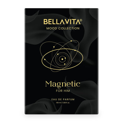 BELLAVITA Mood Collection Magnetic EDP 100ml | Long Lasting Perfume for Man | Grapefruit, Jasmine and Vanilla | Gourmand, Floral Fragrance Perfume for Men