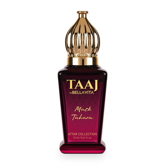 BELLAVITA TAAJ Musk Tahara Unisex Long Lasting Attar for Man and Woman 12ml | Sweet & Floral Long Lasting Fragrance | Non-Alcoholic Roll On