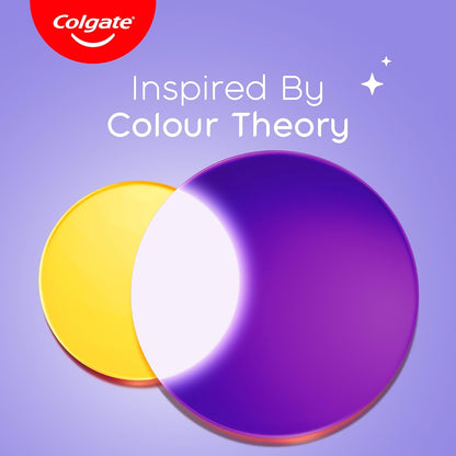 Colgate Visible White Purple Toothpaste for Teeth Whitening, Colgate Toothpaste with Fluoride, Tooth Paste Helps Remove Surface Stains, Whitens Yellow Teeth, Enamel-Safe for Daily Use Paste (75g)