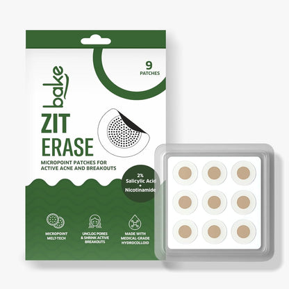 BAKE Micropoint Hydrocolloid Patches for Dark Spots with 2% Niacinamide, Salicylic Acid & Alpha Arbutin | For Acne Marks, Pigmentation, Dark Spots | 176 Melt-Tech Microneedles | Post Acne Breakouts & Dark Spots - 9 Patches