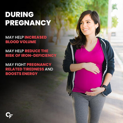 Carbamide Forte Chelated Iron Supplement for Women and Men | Folic Acid Tablets for Pregnancy | Hemoglobin Booster | 100 Veg Tablets for Hair Growth with Iron Bisglycinate