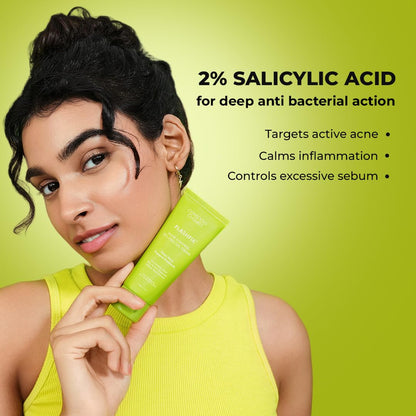 Conscious ChemistÂ® 2% Salicylic Acid Cream | 50g | Acne Spot Corrector | Moisturizer for Oily Acne Prone Skin, Face Cream for Men & Women, Overnight Acne & Oil Control, Itchiness & Redness, Non greasy Gel Cream - Flashfix