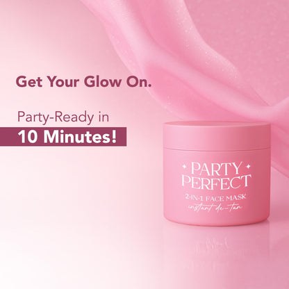 BELLAVITA Party Perfect 2-in-1 Face Mask | Instant Tan Removal | No Bleach Formula | Face Mask for Summer | Instant Brightening | Dark Spot Reduction | For Men & Women | 45 g