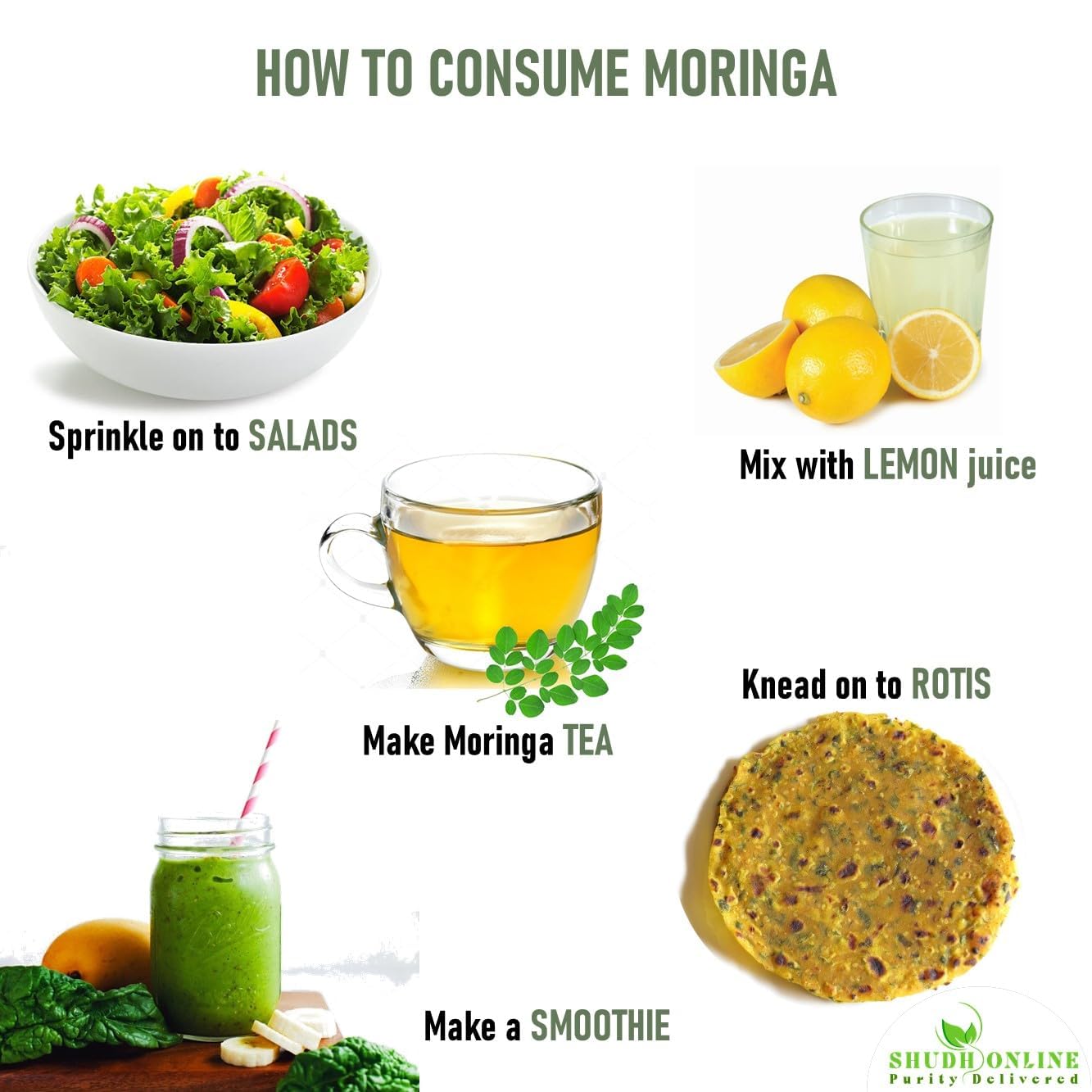 Organic Moringa Powder Superfood (200g) Moringa Leaves Powder for Weight Loss, Eating & Immunity, Height, Kids - Drumstick Juice, Murungai Keerai, Pure Fresh Munagaku Leaf Organic