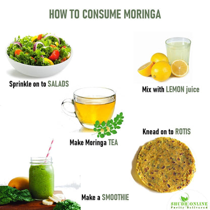 Organic Moringa Powder Superfood (200g) Moringa Leaves Powder for Weight Loss, Eating & Immunity, Height, Kids - Drumstick Juice, Murungai Keerai, Pure Fresh Munagaku Leaf Organic