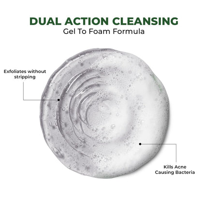 Conscious ChemistÂ® 2% Salicylic Acid Face Wash | 100ml | Face Wash for Oily & Acne Prone Skin for Men & Women, Glycolic Acid & CICA Extract, For Glowing & Radiant Skin, Vegan & Cruelty Free - Flashfix