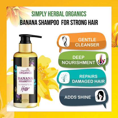 Banana Shampoo With Aloe Vera Extract (SLS Free)